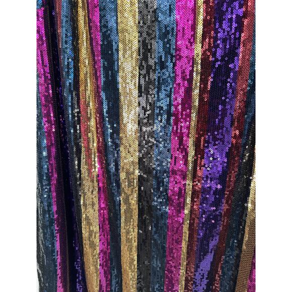 NWT Rachel Roy Sequin Striped Mini Dress Size 22W Y2K Party Cocktail Rainbow - Picture 8 of 16